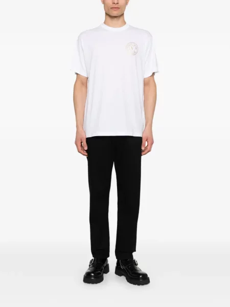 Tricou Versace Jeans Couture cu autograf alb