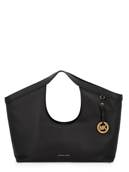 Kožna shopper torbica Michael Michael Kors s volanima zelena