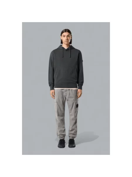 Spodnie cargo Stone Island z twillu z kamieniami szare