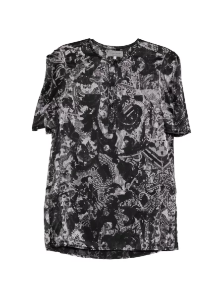 Scurt cămașă Yohji Yamamoto cu imagine negru