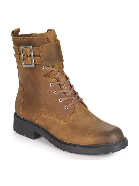 Pantofi Clarks din dantelă maro