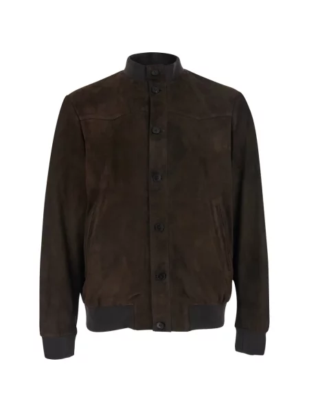 Велурено яке тип бомбър Low Brand кафяво