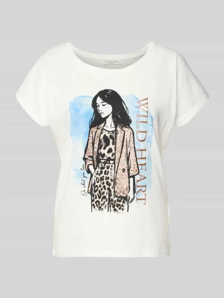 T-shirt z nadrukiem motywu Christian Berg Woman biała