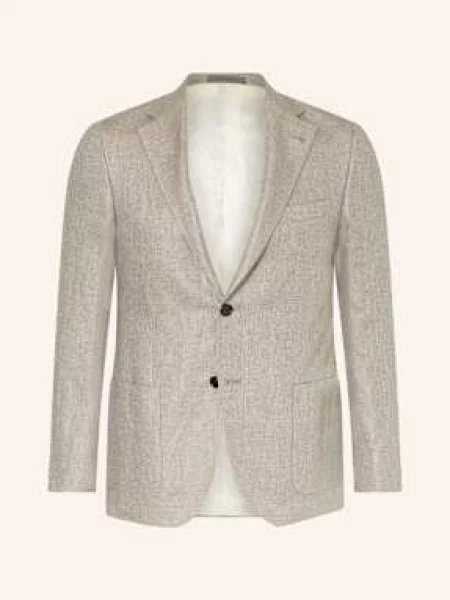 Corneliani Sako Regular Fit Se Lnem černošedá