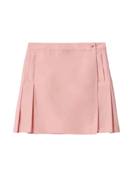 Mały spódnica plisowana Burberry ze stretchu różowa