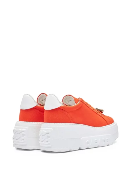 Sneakerși Casadei cu platformă portocaliu