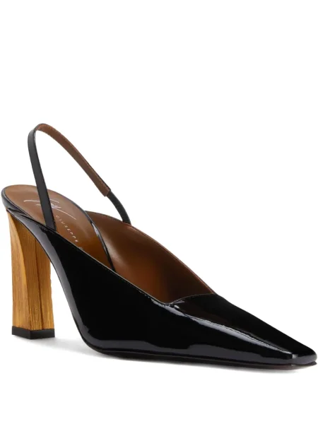 Pantofi cu toc Giuseppe Zanotti slingback negru