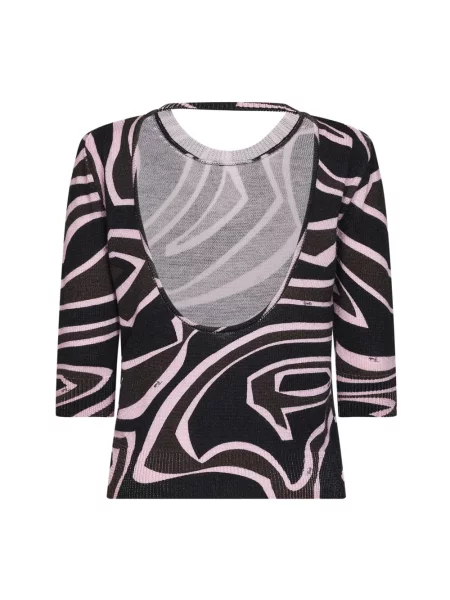 Sweter Pucci wełniany z nadrukiem