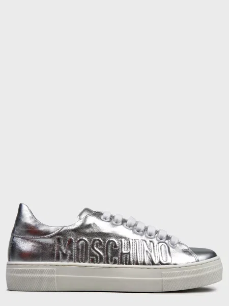 Кеды Moschino серебряные