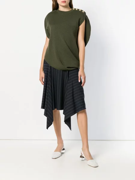 Top Jw Anderson tricotate asimetric verde