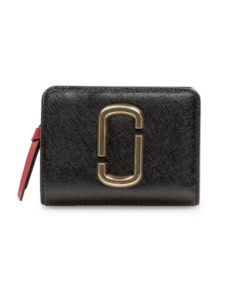 MARC JACOBS portfel skórzany THE MINI COMPACT WALLET czarny