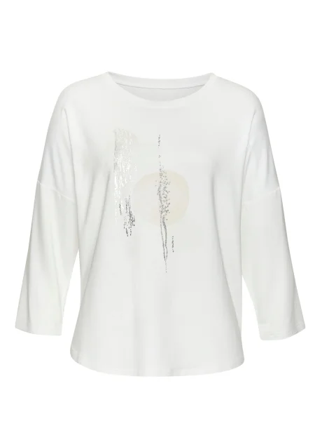 LASCANA Majica puder / srebrna bela