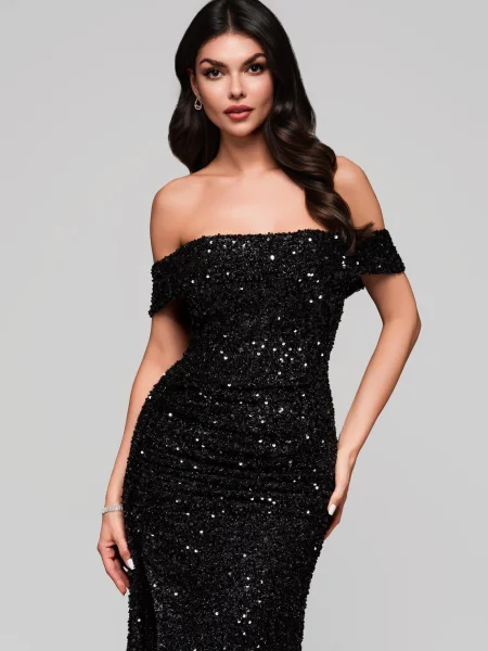 Rochie de seară Edoti de costum negru