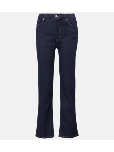 Blugi drepți Frame cu talie înaltă albastru