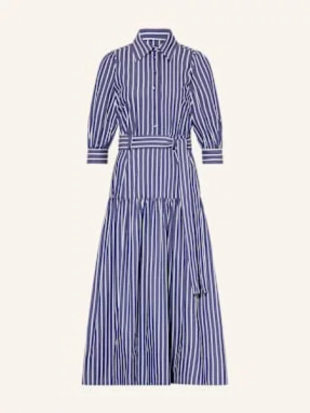 Dea Kudibal Sukienka Koszulowa Z Rękawami blau biała