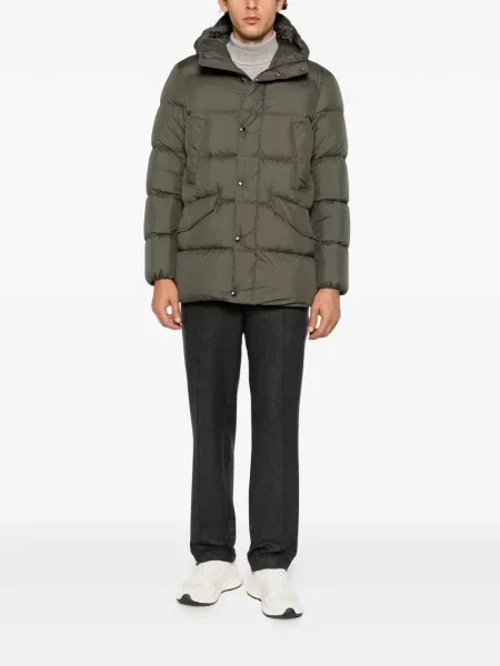 Palton Woolrich cu glugă verde