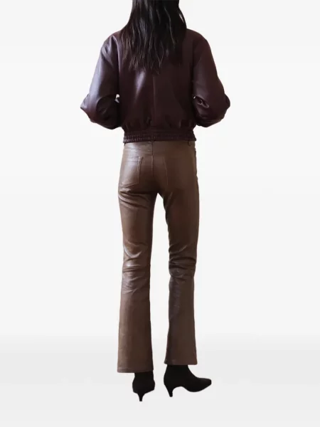 Pantaloni Stouls din piele maro