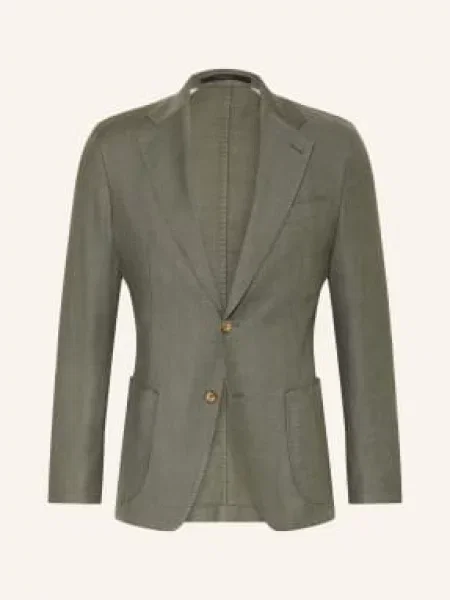 Windsor. Marynarka Giro O Kroju Slim Fit Z Lnu gruen zielona