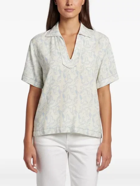 Top Sandro cu imagine din jacard