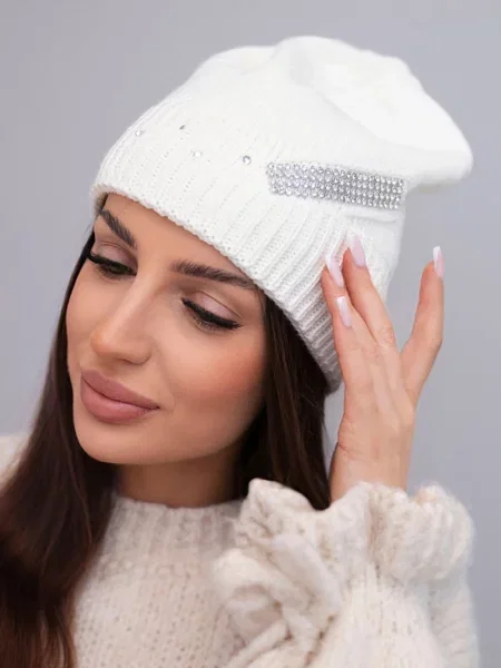 Căciulă Kesi de cristal alb