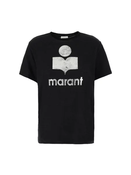 Lniana koszulka Isabel Marant Etoile casual czarna