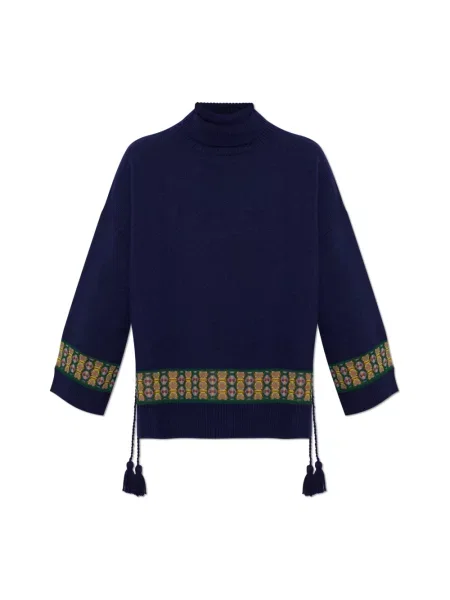 Sweter z golfem Etro do golfa niebieski