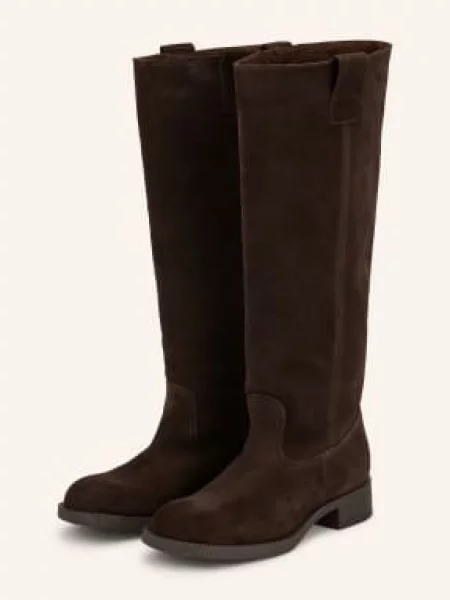 Steve Madden Kozačky tmavě hnědá