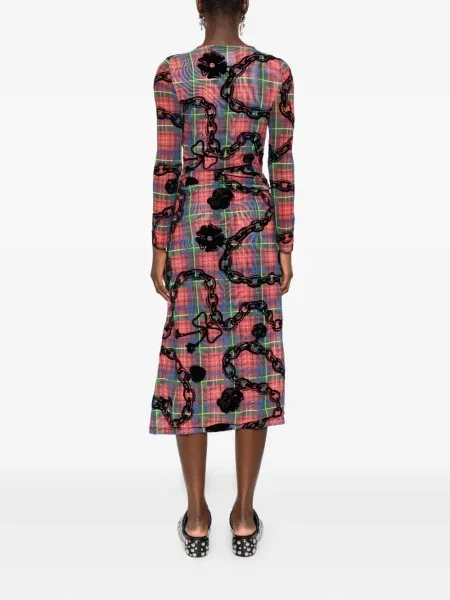 Rochie Chopova Lowena plasă de costum roșu
