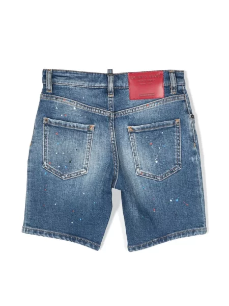 Szorty jeansowe dziecięce Dsquared2 niebieskie