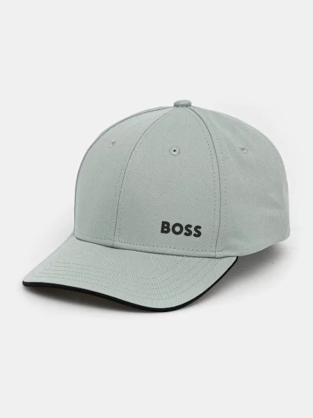 Шапка с козирка BOSS Green с принт зелено