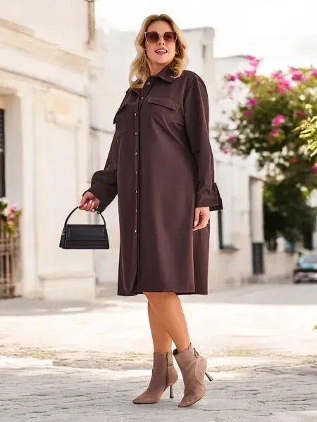 Rochie Resti de costum maro