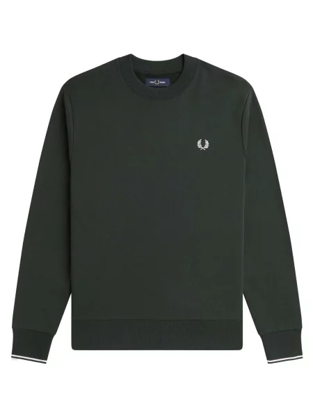 Geacă Fred Perry cu decolteu rotund verde