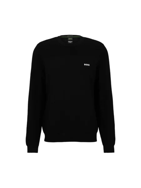 Sweter Boss wełniany czarny