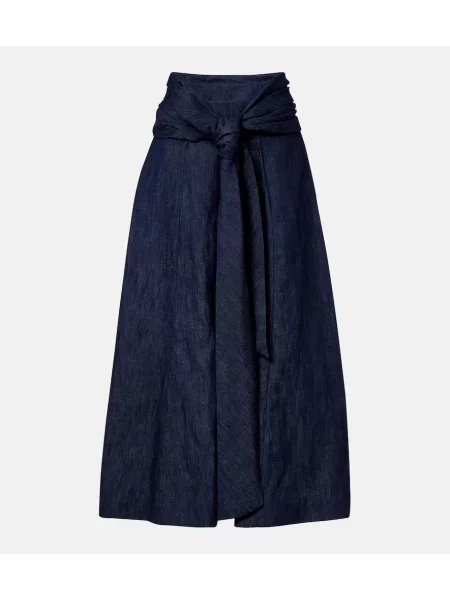 Fustă din denim Gabriela Hearst de in albastru
