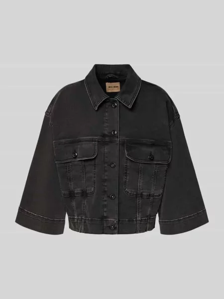 Kurtka jeansowa z szerokimi rękawami model ‘Penn Deluxe’ Mos Mosh szara