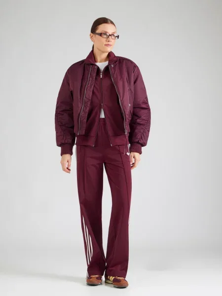 ADIDAS ORIGINALS Pantaloni Firebird roșu burgundy alb