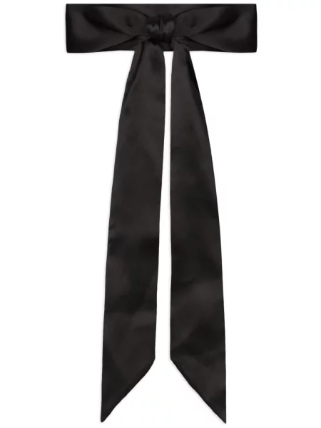 Svileni remen Dolce & Gabbana s mašnom crna