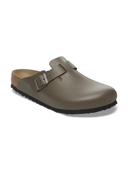 Usnjeni natikači Birkenstock Boston zelena