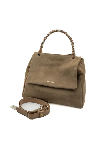 Torebka Orciani skórzana beżowa