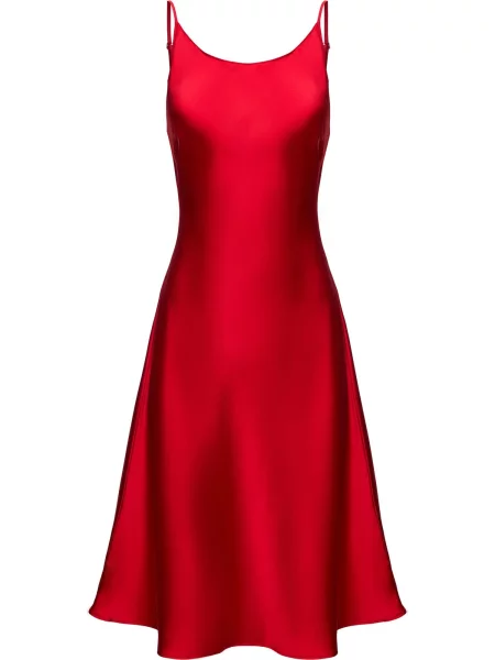 Serena Silueta Šaty Below the knee satin slip dress Grace'' červená