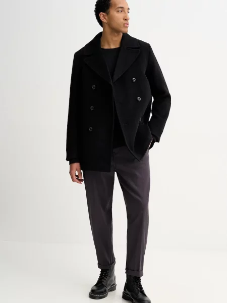 Шерстяное пальто G-star черное