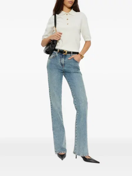 Scurt tricou polo Balmain de lână