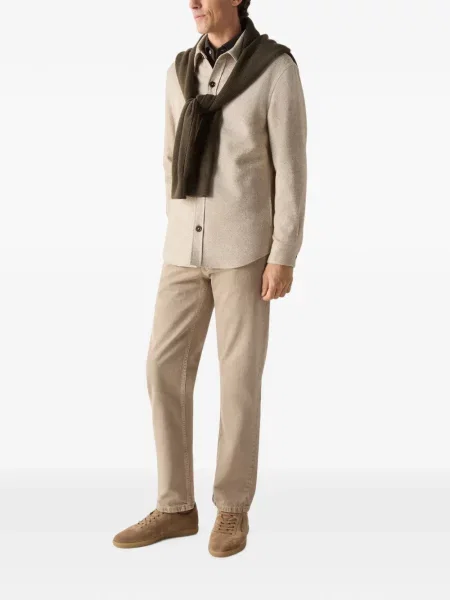 Cămașă Zegna de mătase bej