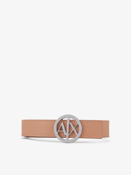 Ремінь Armani Exchange з ремінцями бежевий