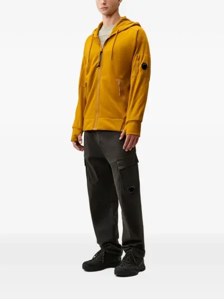 Fleece hoodie C.p. Company με κουκούλα κίτρινο
