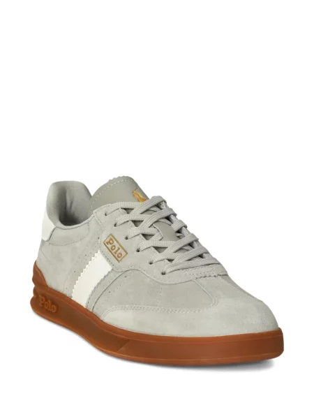 Briaunotas pusiau užtrauktukas zomšinės bokseriai Polo Ralph Lauren balta