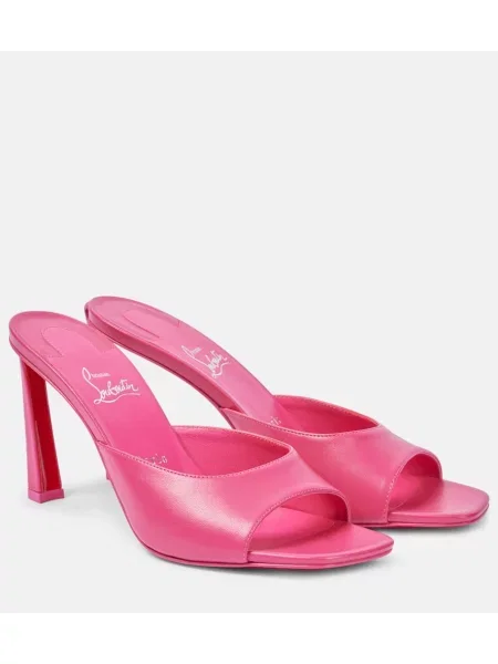 Usnjene mules Christian Louboutin roza
