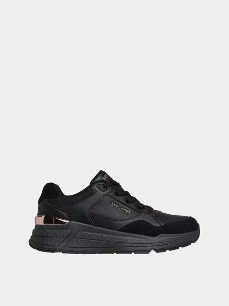 Кожаные повседневные кроссовки Skechers черные