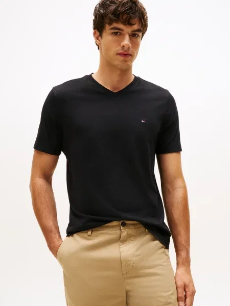 TOMMY HILFIGER Tricou ESSENTIAL' negru