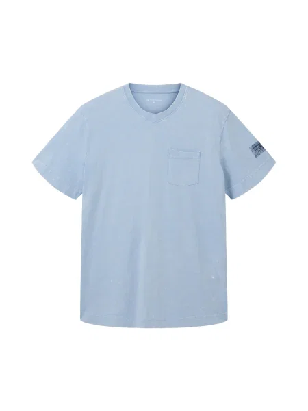 TOM TAILOR Tricou albastru marin / albastru deschis